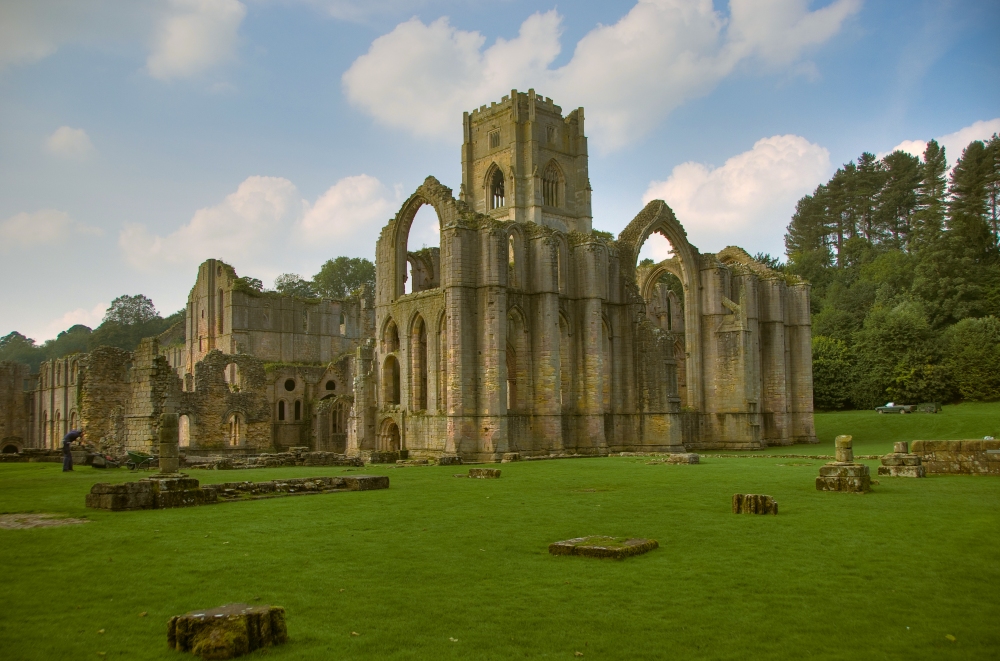 Fountains Abbey. Nice tea shop, shame about the roof.